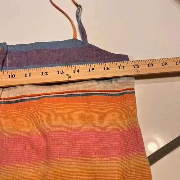 Triya Livi Striped Drawstring Maxi Dress Medium - Picture 10 of 10